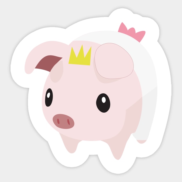 Poogie Piggie Diaper Sticker by taylarwong